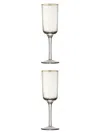 Bitossi Home Deco Champagne Flute (set Of Six) In 白色