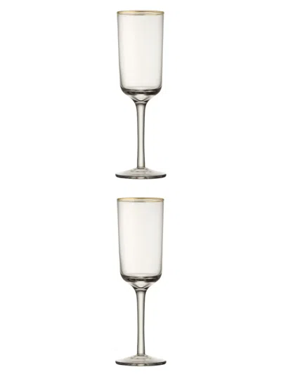 Bitossi Home Deco Champagne Flute (set Of Six) In 白色