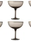 Bitossi Home Deco Champagne Glasses (set Of Six) In 灰色