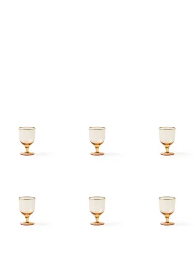 Bitossi Home Deco Wine Glasses (set Of Six) In 中性色