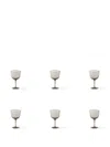 Bitossi Home Deco Wine Glasses (set Of Six) In 灰色