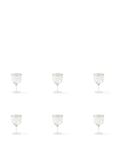 Bitossi Home Deco Wine Glasses (set Of Six) In グレー