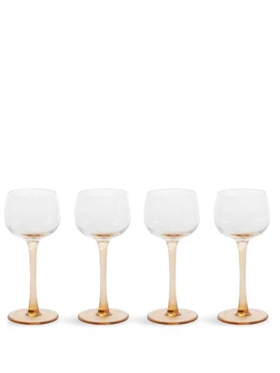 BITOSSI HOME DESIGUALE TRANSPARENT-DESIGN GOBLETS (SET OF 4)