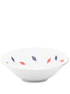 Bitossi Home Diamond-pattern Porcelain Bowl In 白色
