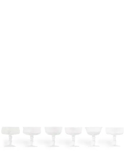 BITOSSI HOME DISEGUALE TRANSPARENT-DESIGN GOBLETS (SET OF 6)