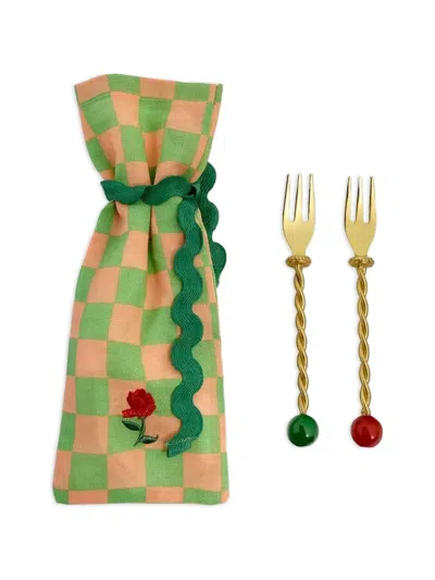 Bitossi Home Dots-detail Fork (set Of Two) In Multi