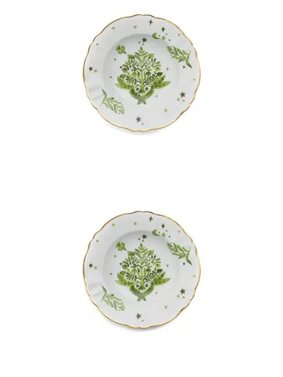 Bitossi Home Eden-print Deep Plate In White