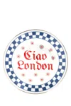 Bitossi Home Embellished Porcelain Ciao London Plate In Multi