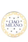 Bitossi Home Embellished Porcelain Ciao Milano Plate In Multi