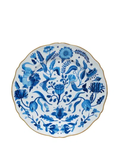 Bitossi Home Floral Dragon Plates (set Of Two) In White