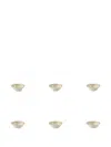 Bitossi Home Floral-pattern Bowl (pack Of Six) In White