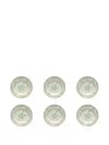 Bitossi Home Floral-patterned Plates (set Of Six) In Neutral