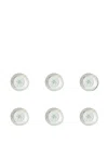 Bitossi Home Floral-patterned Plates (set Of Six) In White