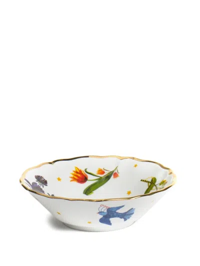 Bitossi Home Floral-print Bowl (set Of Two) In White