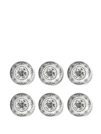 Bitossi Home Floral-print Patterned Plate (set Of Six) In Multi