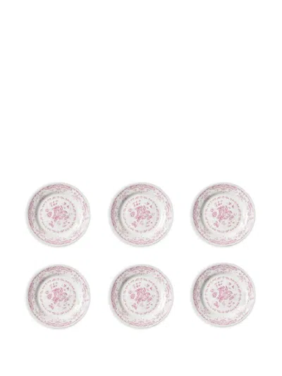 Bitossi Home Floral-print Plate (set Of Six) In Multi