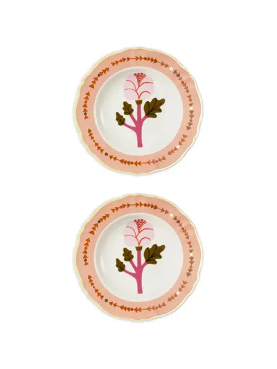 Bitossi Home Floral-print Plate (set Of Two) In Multi