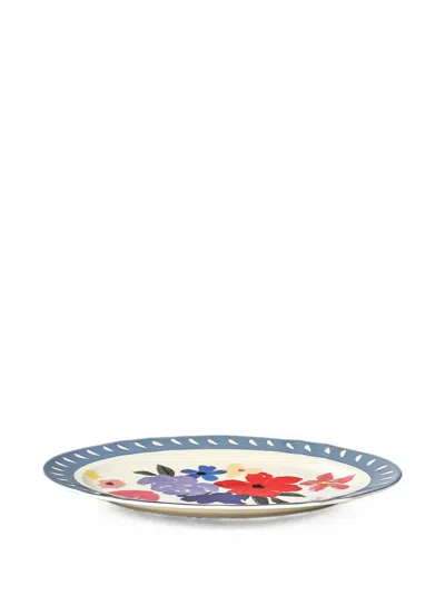 Bitossi Home Floral-print Oval Platter In Multi
