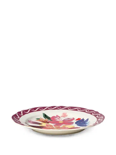 Bitossi Home Floral-print Scalloped-edge Plates In Multi