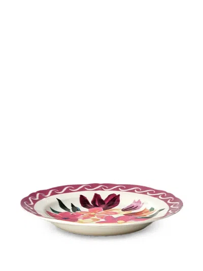 Bitossi Home Floral-print Scalloped-edge Plates In White