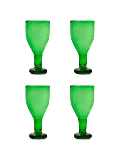 Bitossi Home Glass Goblets (set Of Two) In Green