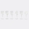 Bitossi Home Set Of Six Assorted Goblets In Clear
