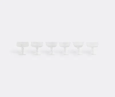 Bitossi Home Diseguale Transparent-design Goblets (set Of 6) In Clear