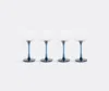 Bitossi Home Diseguale Transparent-design Goblets (set Of 4) In Navy Blue