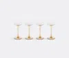 Bitossi Home Desiguale Transparent-design Goblets (set Of 4) In Pink