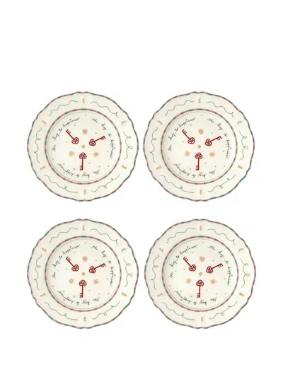 Bitossi Home Key Plate (set Of Four) In 白色
