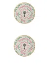 Bitossi Home Key-print Plate (set Of Two) In Multi