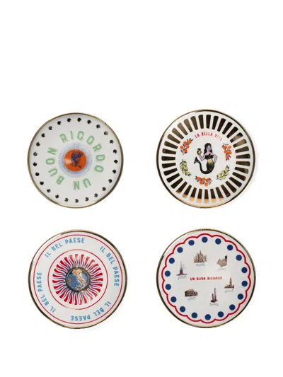 Bitossi Home Little Printed Plates Set In Multi