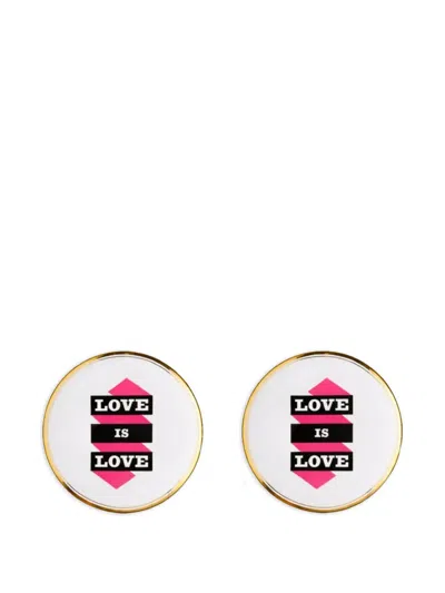 Bitossi Home Love Is Love Graphic-print Plates (set Of Two) In Multi