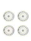 Bitossi Home Marine-print Deep Plate (set Of Four) In White