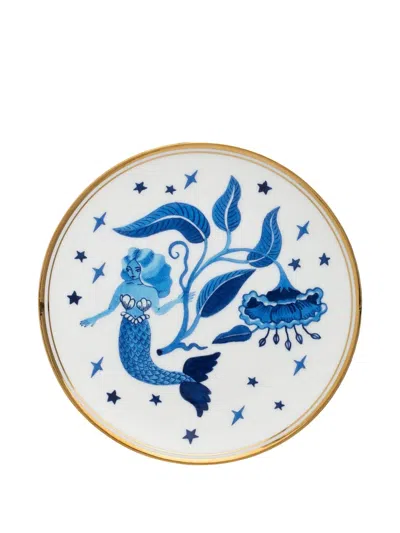Bitossi Home Mermaid-flower Plate (15cm) In White