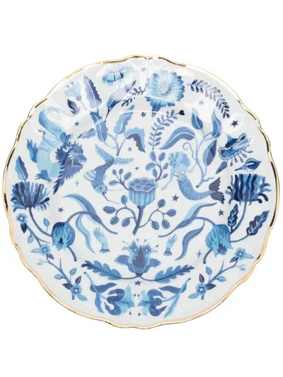 Bitossi Home Piano Porcelain Plate In Blue