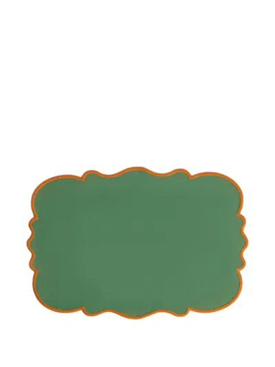 Bitossi Home Scalloped Placemat Set (set Of Two) In Green