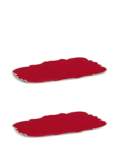 Bitossi Home Scalloped Placemat Set (set Of Two) In Red