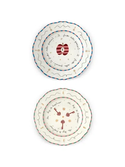 Bitossi Home Scalloped Plate (set Of Two) In Multi