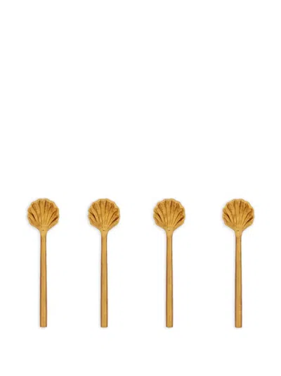 Bitossi Home Sea Shell Spoons (set Of Four) In Multi