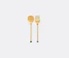 Bitossi Home Torchon Salad Servers Set In Gold