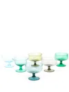 Bitossi Home Set-of-six Cocktail Glasses In 蓝色
