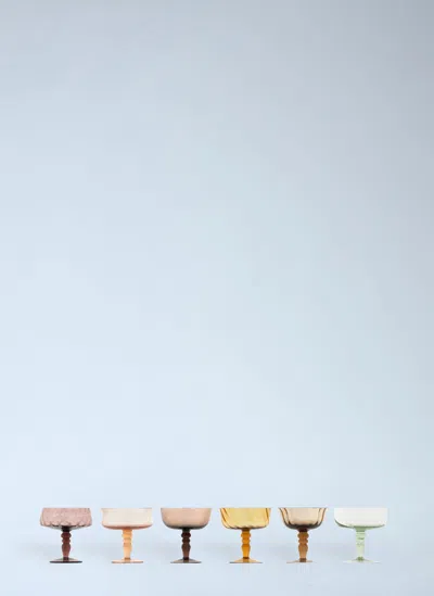 Bitossi Home Set Of Six Diseguale Goblets In Multi