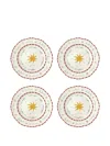 Bitossi Home Star Dinner Plates (set Of Four) In White