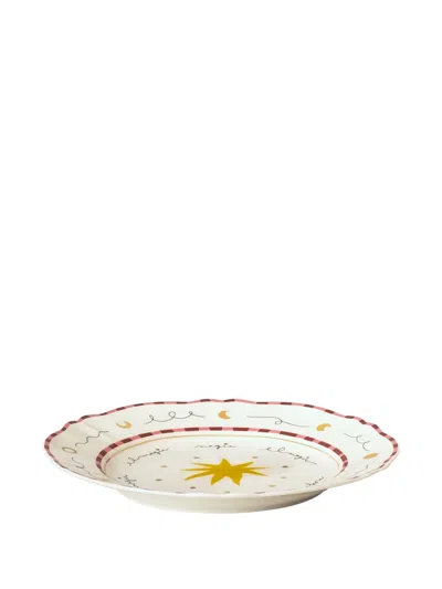 Bitossi Home Star-moon Scalloped Plates (26.5cm) In White