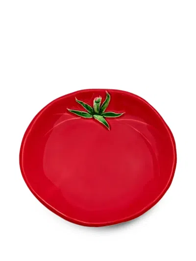 Bitossi Home Tomato-shaped Plate In Red