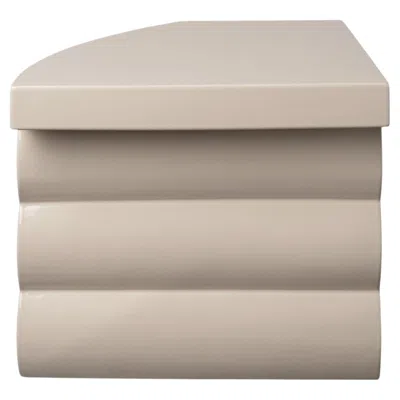 Pre-owned Bitossi Isola Collection - Beige Ceramic Side Table By Zaven In Brown