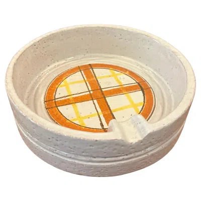 Pre-owned Bitossi Italian Ceramic Ashtray In The Style Of  In Sand