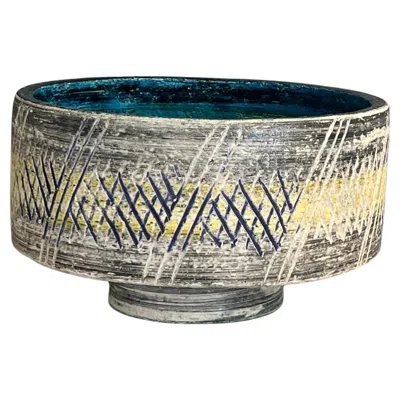 Pre-owned Bitossi Italian Ceramic Bowl By Aldo Londi For  In Brown