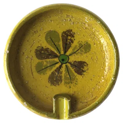 Pre-owned Bitossi Italian Yellow Pottery Ashtray Or Catchall  Netter